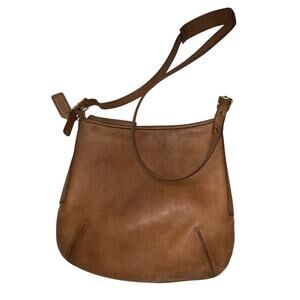 Coach Vintage Court Shoulder Bag British Tan 9204 2000 Made USA Glove Leather